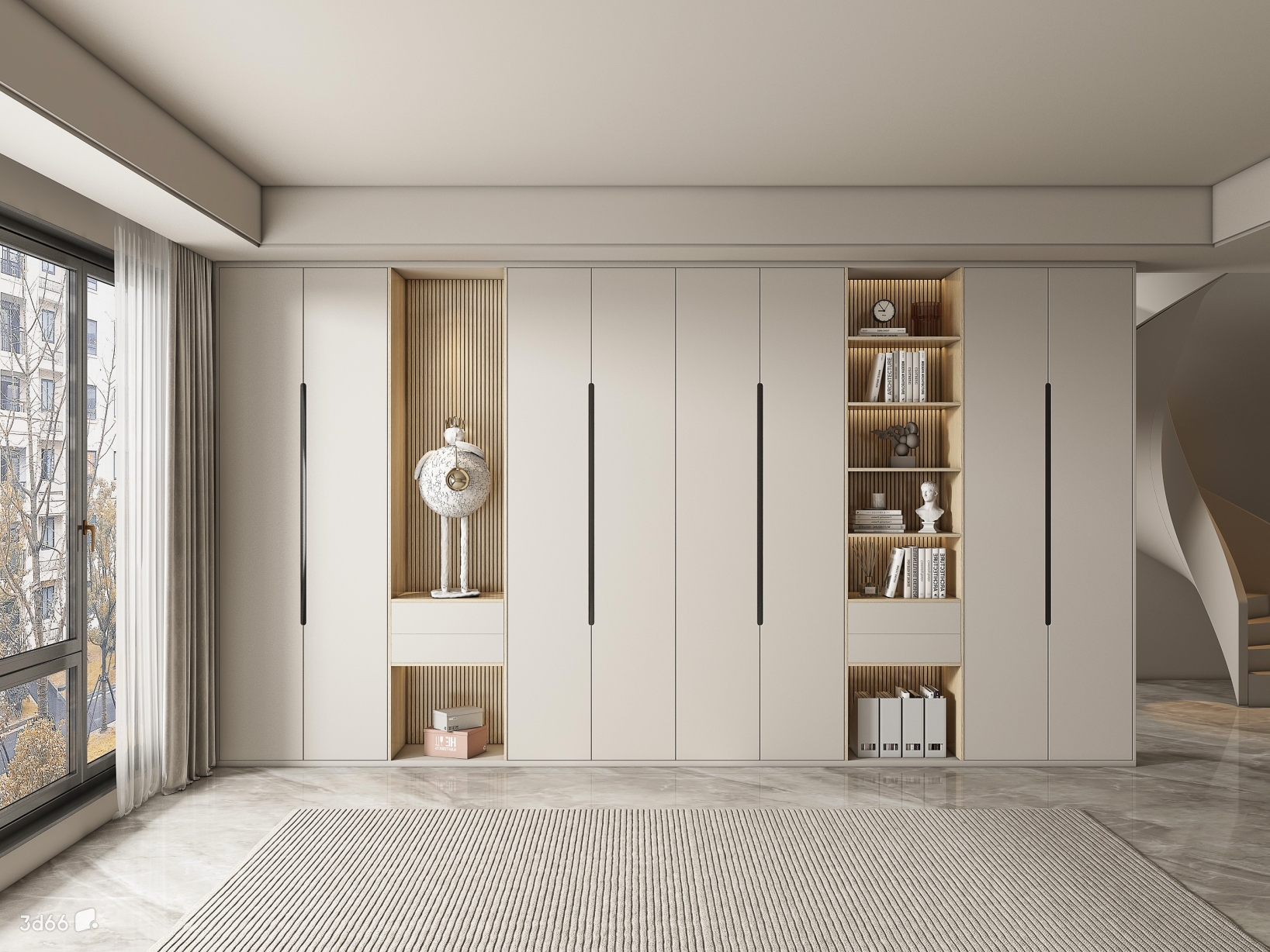 Modern minimalist wardrobe