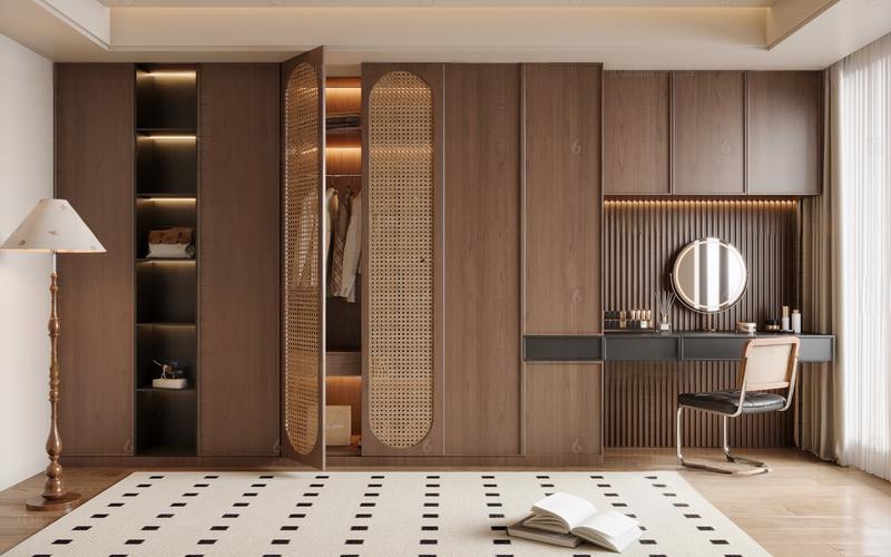 Traditional wood wardrobe