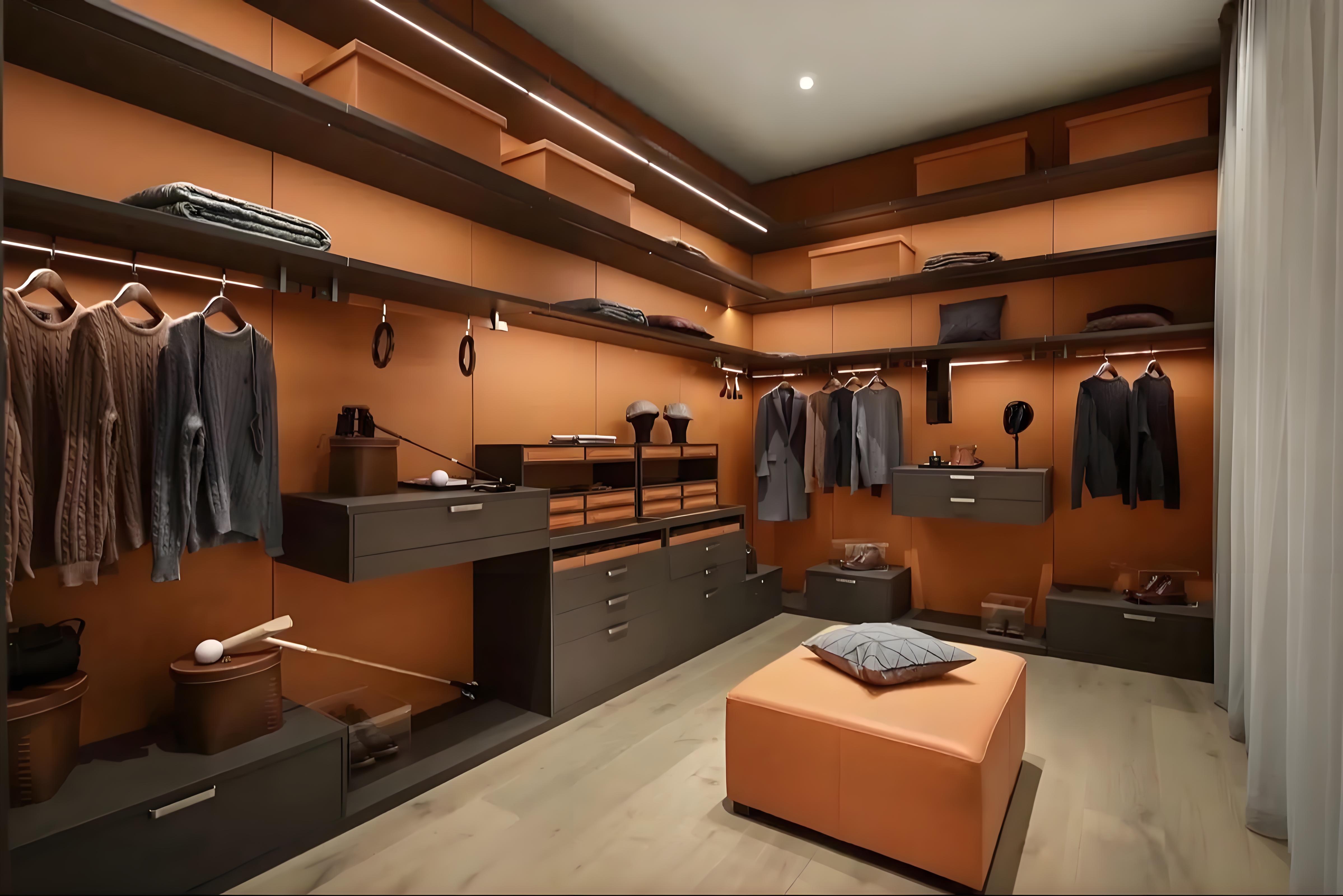 Wall-mounted wardrobe system