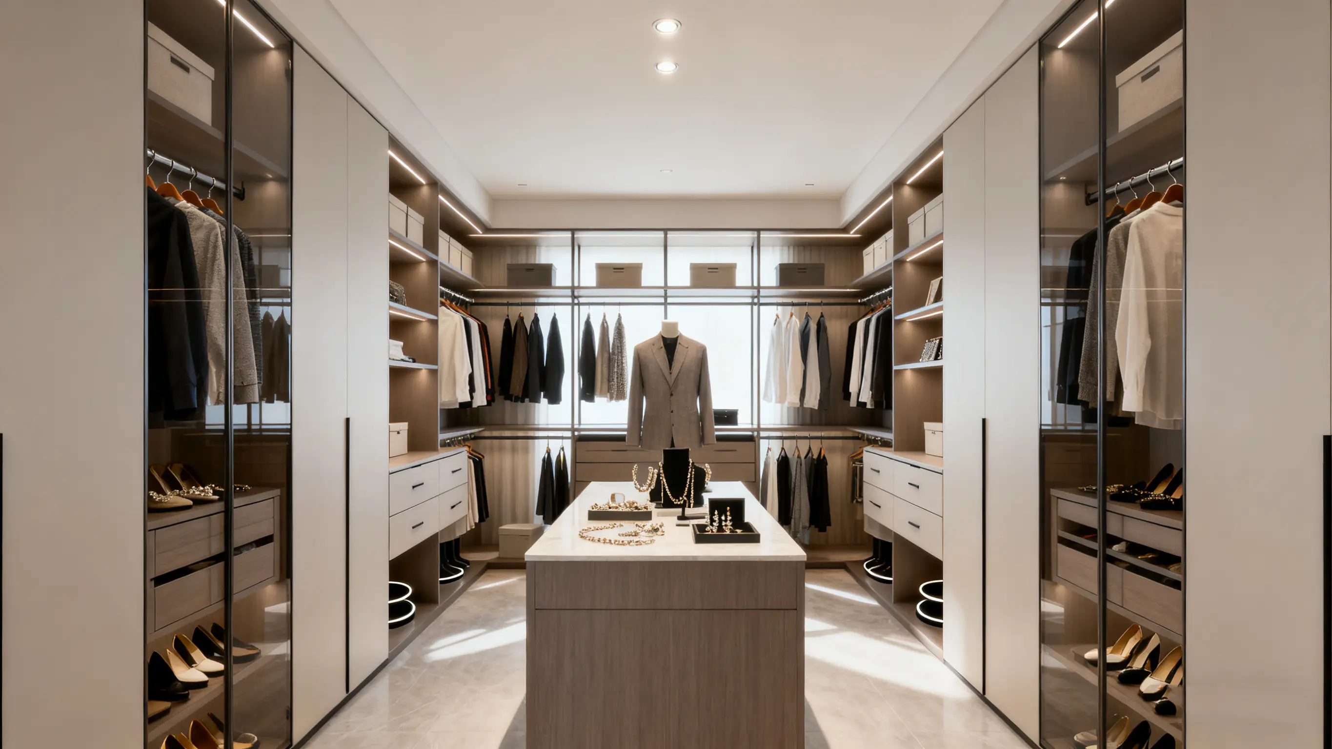 Complete custom wardrobe system