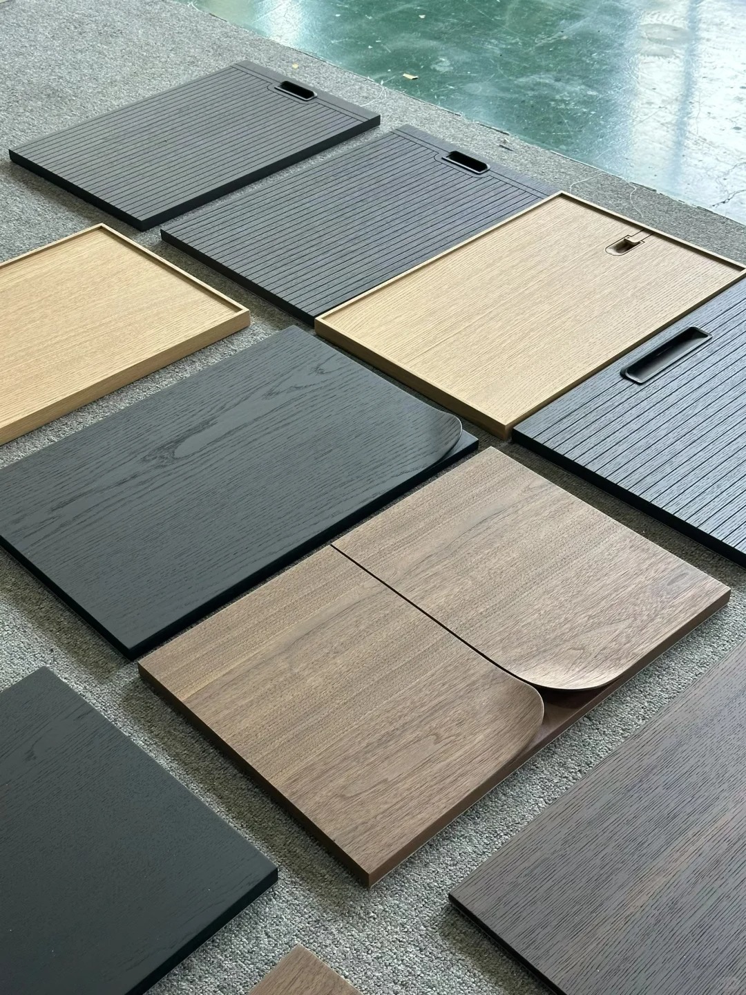 Wood veneer wardrobe finish