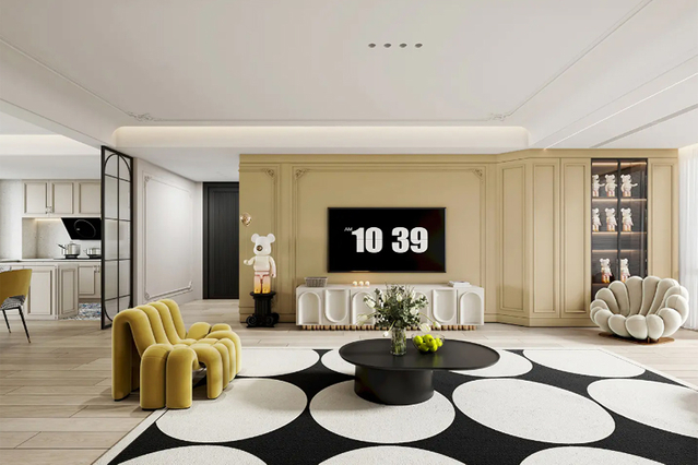 مساحة غرفة المعيشة وتناول الطعام هي H503-304-525-537